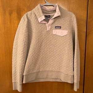 Patagonia grey/purple quilted sweater